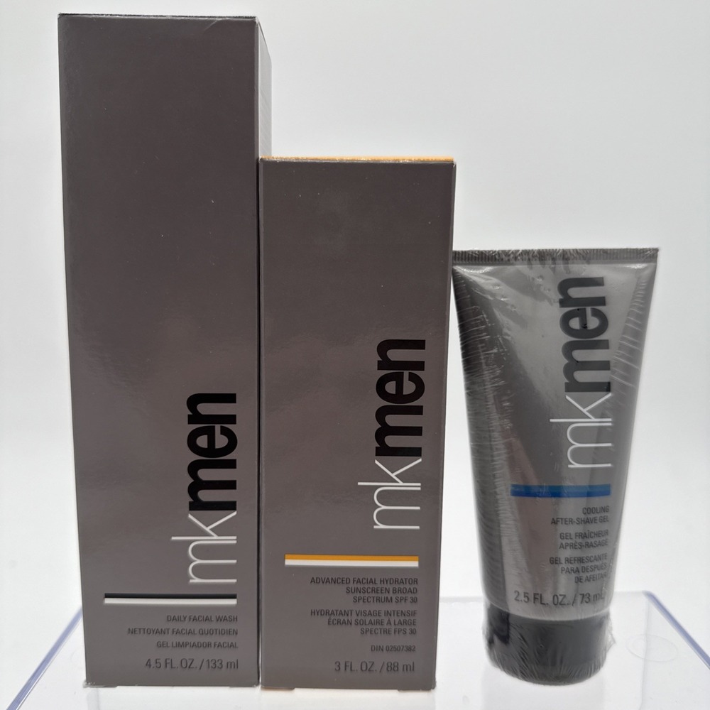 Mary Kay MK Men Daily Face Wash Advanced Facial Hydrator Cooling After Shave Gel